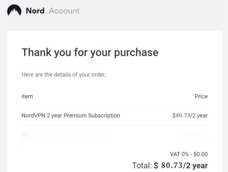 NordVpn 購買流程2